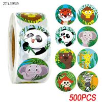 Stickers Animals Kids Reward Label Waterproof Cartoon Zoo Stickers Kids Notebook Scrapbook Sticker Toy for Children Boys Girls