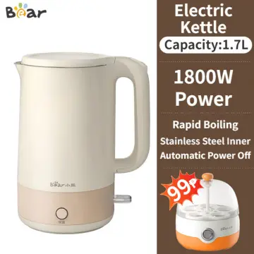 Bear Electric Kettle 1.5L Rapid-boil Water Boiler Stainless Steel 304  Inside