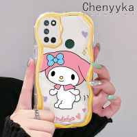 เคส Chenyyka สำหรับ Realme 7 Pro 7i C17 Narzo 20 Pro การ์ตูนน่ารักสีชมพูเมโลดี้เนื้อครีมเคสโทรศัพท์โปร่งใสขอบเหมาะสำหรับเด็กผู้ชายและเด็กผู้หญิงเคสกันกระแทกเคสซิลิโคนอ่อนชัดเจน