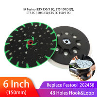 6 Inch(150mm) 48-Hole Dust-Free Hard Back-up Sanding Pad Soft Grinding Pad for 6" Hook&amp;Loop Sanding Discs for Festool Sander