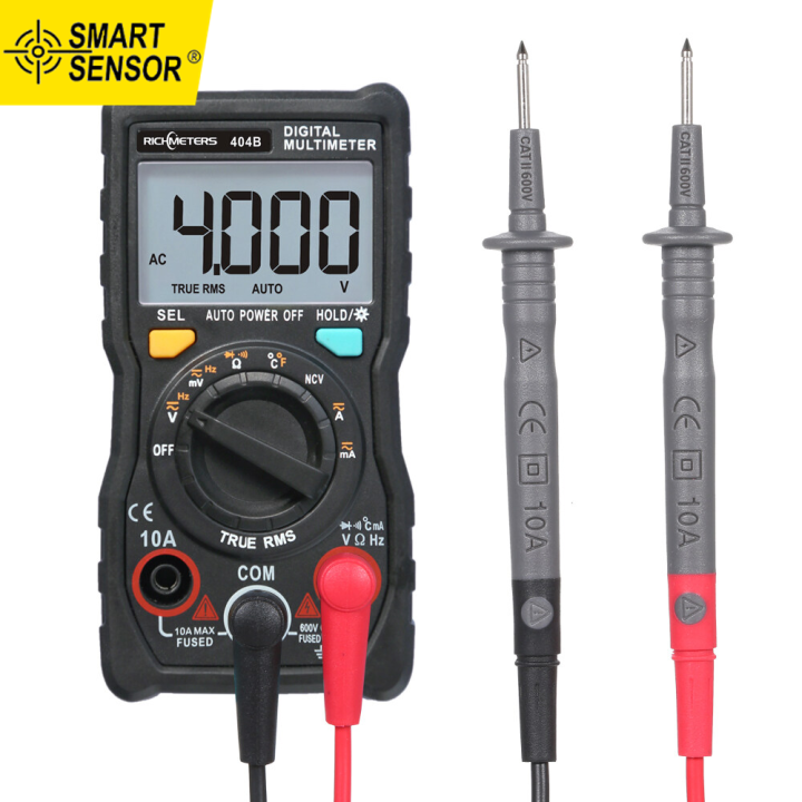 Multimeter Genggam Sensor Cerdas RM404B, Pengukur Multi Fungsi Mini