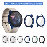 ∈ PC Glass Flim Case for Amazfit Gtr 3Pro/gtr3 Case Protector Amazfit Gtr3 Cases with Glass Film Full Cover Bumber Protective Case