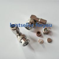 Connector BNC Q9 Clamp Male Plug Right Angle For LMR195 RG58 RG142 RG400 RF Cable