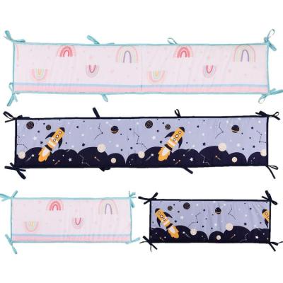 Crib Side Protector Breathable Crib Bumpers Crib Protector Crib Bumpers Breathable Four-Sided Side Padding Bumpers Protective Crib Pads 4pcs/Set for Toddler Newborn Baby wonderful
