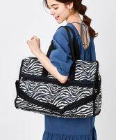 Lesportsac 2023 กระเป๋าถือแฟชั่นสนุกพิมพ์กระเป๋าสะพายข้างสำหรับเดินทาง4319สามารถใส่รถเข็นได้