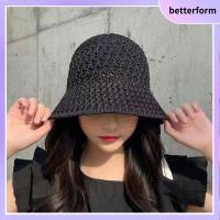 BETTERFORM ฤดูร้อน นุ่มดี การระบายอากาศ หมวกชาวประมง หมวกทรงถัง หมวกชายหาด หมวกกันแดด