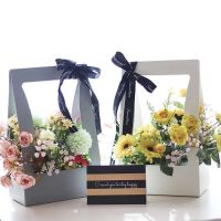 Disposable Decor Paper Flower Gift Packaging Bags Foldable Arrangement Vase