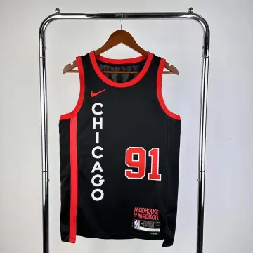 Men's Nike Chicago Bulls No8 Zach LaVine Red NBA Swingman Icon Edition Jersey