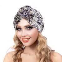 【YF】 New Women Muslim Hijab Turban African Twist Knot Flower India Hat Bonnet Headscarf Ladies Chemo Cap Bandanas Hair Accessories