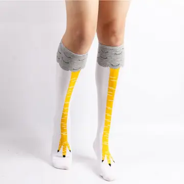 Animal Cartoon Cosplay Crazy Fitness Gym Deadlift Athletic Halloween  Novelty Chicken Legs Knee-High Socks Funny Gifts Calcetines