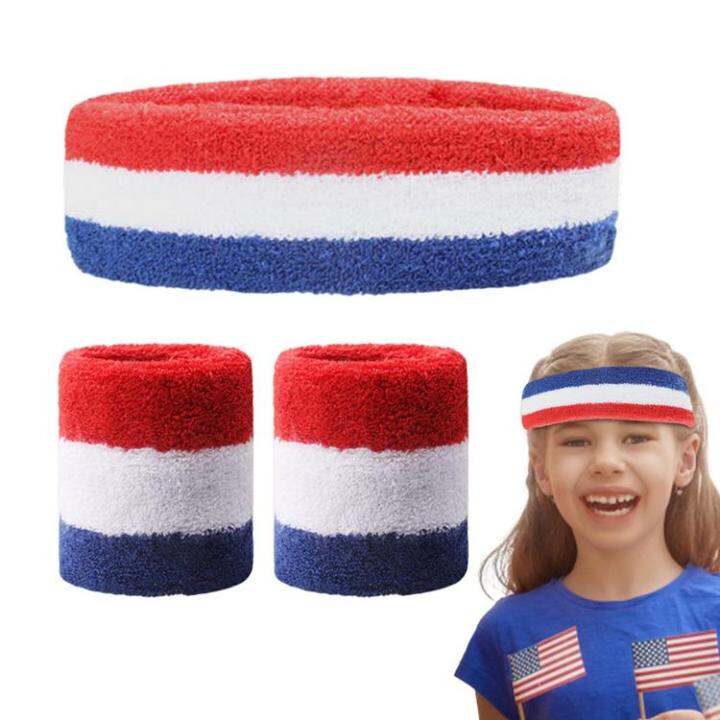 4th-of-july-headband-cotton-american-sweatbands-for-wrist-and-head-breathable-sweat-absorbent-bands-for-running-gym-basketball-exercise-and-football-stunning