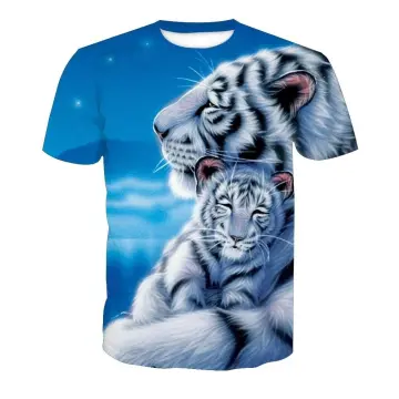 HYPERFAVOR Smart Tiger Shirts for Men- Collared Tiger Polo  Shirts for Men- Tiger Print Shirt Men Gift for Tiger Lover : Clothing,  Shoes 