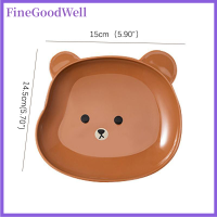 FineGoodWell จานตื้นขนาดใหญ่สำหรับเสิร์ฟอาหารอาหารเรียกน้ำย่อยจานอาหารว่างผลไม้อบแห้งหมีน่ารัก1ชิ้นสำหรับงานปาร์ตี้จานใส่ถั่วขนมอบลูกกวาด