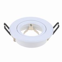 Cutout 65mm Round Chrome LED Recessed Ceiling Light Adjustable Fixture For GU10 MR16 Fitting Mounting Ceiling Spot Lights Frame