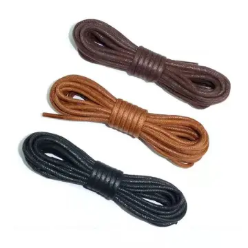 Premium Synthetic Leather Shoe Laces with Gunmetal Malaysia