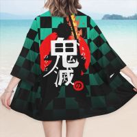 New Anime Demon Slayer Kamado Tanjirou Kimono Agatsuma Zenitsu Cloak Cosplay Costume Haori Tomioka Giyuu Cardigan Pajamas Jacket