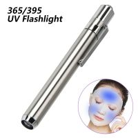 NO2แพนด้าสแตนเลส395/365ไฟฉายคบไฟ UV แบบพกพาพร้อมสายคล้องโคมไฟตรวจสอบ UV LED มินิอเนกประสงค์เครื่องตรวจเครื่องตรวจจับธนบัตรเงินด้วยแสงยูวี