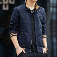 ร้อน, ร้อน★2020 Spring and Autumn Pure Color Casual Mens Jacket Long Sleeve O-neck Slim M-4XL Jacket Mens Hot Selling Mens Jacket