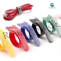 【Ready Stock】 ⊙ B40 velcro strap reusable cable tie fastening tape wire magnetic cable organizer usb cable management winder clip desktop wrap adjustable