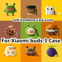 READY STOCK! For Xiaomi Buds 3 Case Trendy Cartoon Staghorn Tiger for Xiaomi Buds 3 Casing Soft Earphone Case Cover