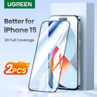 UGREEN 2PCS Borderless Full Screen HD Screen Protector with Film for iPhone 15 Pro Max iPhone 15 Plus