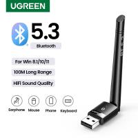 Ugreened USB อะแดปเตอร์5.3บลูทูธสำหรับลำโพง PC คีย์บอร์ดเมาส์ไร้สายบลูทูธแบบดองเกิลเครื่องส่งสัญญาณเสียงเพลง