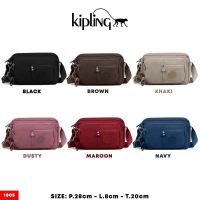 TOP▬✥ Kipling 1005 กระเป๋าสะพายไหล่ มีซิป 3 ช่อง นําเข้า