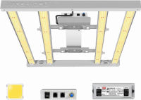 MARS HYDRO FC3000 300Watt LED Grow Light Bar with 896Pcs Diodes Samsung LM301B &amp; UV IR for 3x3ft Indoors, Full Spectrum Daisy Chain Dimmable Growing Lamp, Achieve 2.85 umol/J