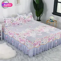 Bbr Simmons bedspread Korean bed sheet bed cover non-slip bed sheet 6 feet,180*200cm 【1 bed cover + 2 pillowcases】