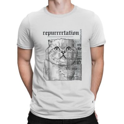 Taylor White Cats Swift Rep Tour Round Collar TShirt Cat Cute Animal Pure Cotton Original T Shirt Men Clothes New Design