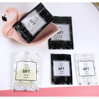 100pcs Open Top "GIFT" Black and white lines Plastic Pouch Heat seal Gift packaging Bags for cookies candies