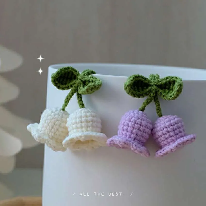 Crochet Lily of the Valley Key Chain Bag Ornament 