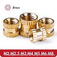 ☋۩✹ M2 M2.5 M3 M4 M5 M6 M8 Brass Insert Nut Thread Knurled Embedment Nuts 10/100 Pcs Hot Melt Knurl Thread Inserts Plus Well Nut