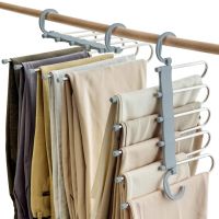 【Honey HHG】ราวแขวนกางเกงหลายชั้นพับเก็บได้,ที่จัดระเบียบในตู้เสื้อผ้าไม้แขวนกางเกงอเนกประสงค์มหัศจรรย์สำหรับตู้เสื้อผ้า