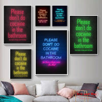Please Dont Do In The Bathroom Posters And Prints Canvas Painting Wall Art Picture Abstract Decorative Home Decor Tableau