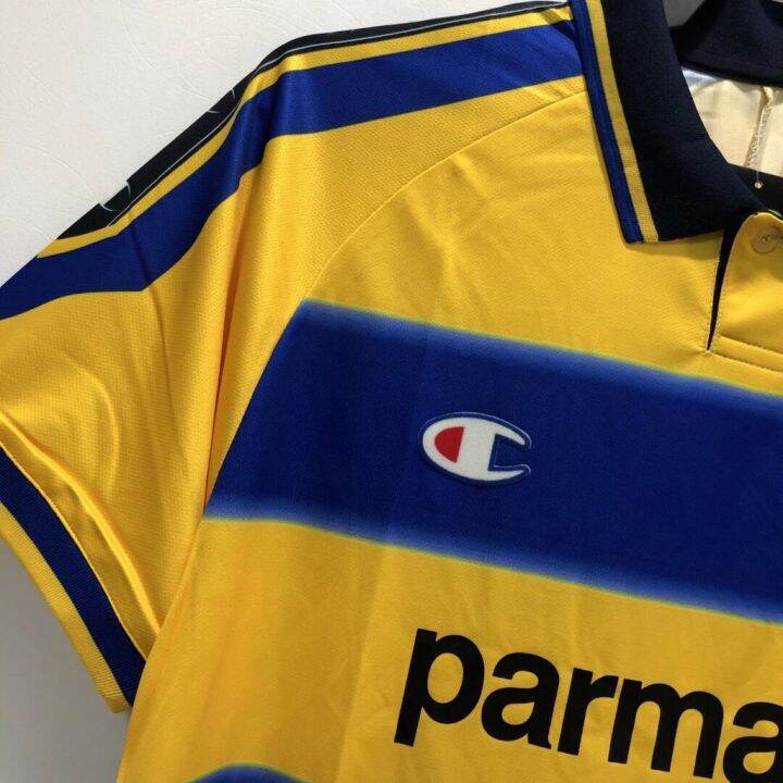 เสื้อยืด-ลายทีมชาติฟุตบอล-gao-pin-1999-2000-season-retro-parma-ชุดเหย้า