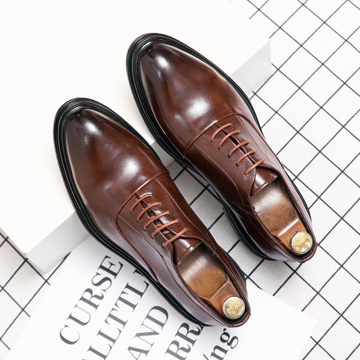 SUPERLI Men Formal Shoes Genuine Leather Oxford Shoes For Men Italian ...