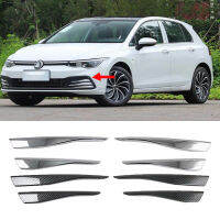 For Volkswagen VW Golf 8 MK8 280TSI Pro 2021 2022 ABS Chrome Fron Fog Light Lamp Grill Frame Panel Cover Bezel Trim Styling 4PC