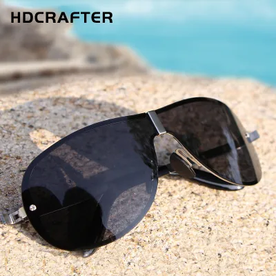 HDCRAFTER Square nd Designer Sunglasses Men Polarized Man Polaroid Sun Glasses Male Night Vision Driving UV400 2018 Oculos De