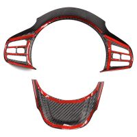 Car Steering Wheel Cover Trim Sticker Carbon Fiber for A90 A91 MK5 2019 2020 2021 2022