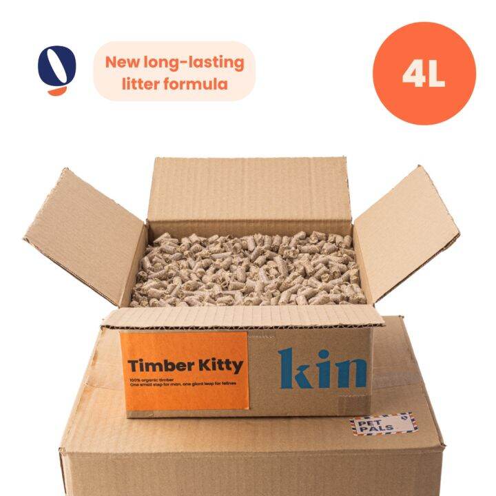 Ships immediately 4L Timber Kitty WoodRice Hull KinKo Cat Litter