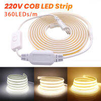 AC 220โวลต์ซังหลอดไฟ LED Strip Super Bright 360 Ledsm กันน้ำกลางแจ้งโคมไฟที่มีความยืดหยุ่น Led เทปแสงเชิงเส้นที่มีสวิทช์สหภาพยุโรปเสียบ *