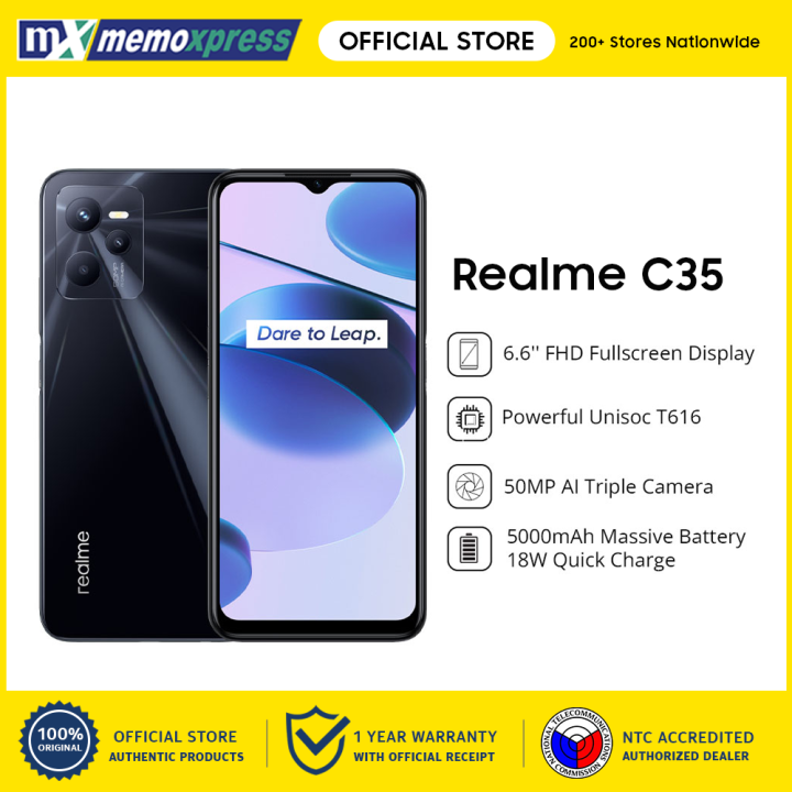 Realme C35 Smartphone 50MP AI Triple Camera - Memoxpress | Lazada PH