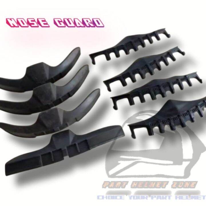 Multi Variant Black Rubber Nose Guard for Universal Full Face Helmet