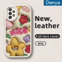 Dienya เคสสำหรับ Samsung A52s 5G A52 4G A52 5G เคสดีไซน์ใหม่ลายดอกไม้สวยงามซิลิโคนนิ่มเคสใส่โทรศัพท์หนังเคสมือถือกันกระแทกป้องกันการตกพร้อมกับเคสป้องกันกล้องเลนส์คลุมทั้งหมด