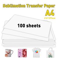 100 Sheets A4 Paper Sublimation Paper Products for Inkjet Printer with Sublimation Ink Transfer Paper for Textile T Shirt Mug