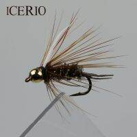 ICERIO 8PCS Copper John Bead Head Prince Nymph Flies Trout Fly Fishing Bait #10Lures Baits