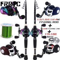 Fishing Rod and Reel Set Fishing Combo escopic Fishing Rod with Baitcasting Fishing Reel for Freshwater or Saltwater Fishing