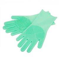 WORKPRO Silicone Kitchen Gloves Household Gloves Multi Purpose Durable Convenient Scrub Brush Cleaning Tools For Dishes And Car