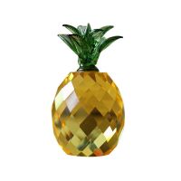 Crystal Pineapple 40mm Crystal Pineapple Fruit Glass Paperweight Office Home Decoration Party Ornament Accessory Wedding Christmas Gifts